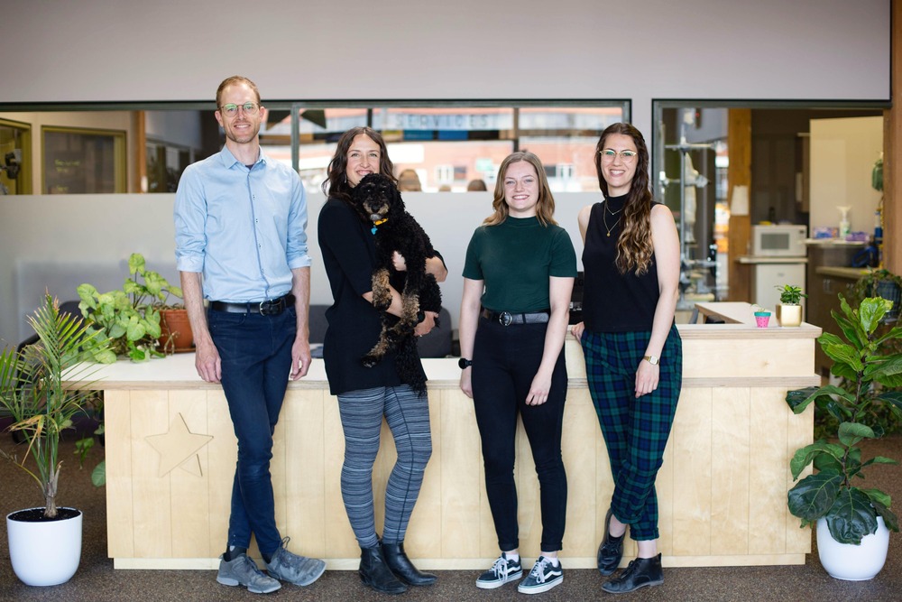 A photo of the team